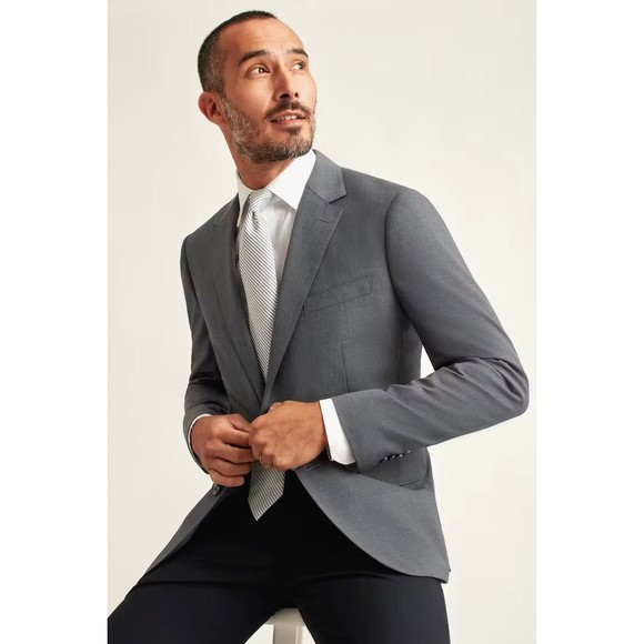 Bonobos Daily Grind Slim Fit Men's 38R GRAY Wool Suit Jacket Blazer NEW